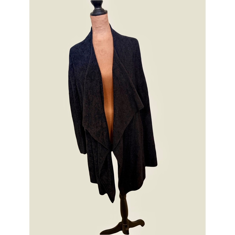 Barefoot Dreams Bamboo Chic Lite Cardigan Wrap Black Charcoal 436 Womens SM‎ q